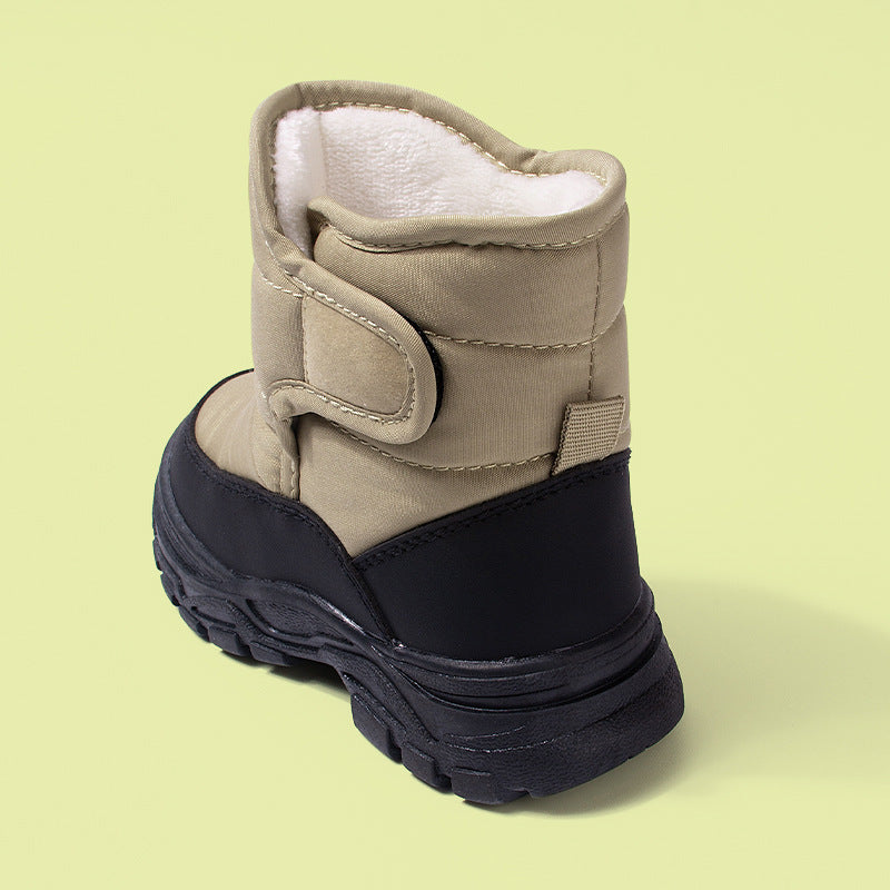 Warm Thick-soled Boots For Boys High-top Insulated Cotton Sneakers