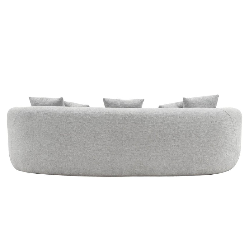 Barasa - Oversize Sofa With 5 Pillows - Gray