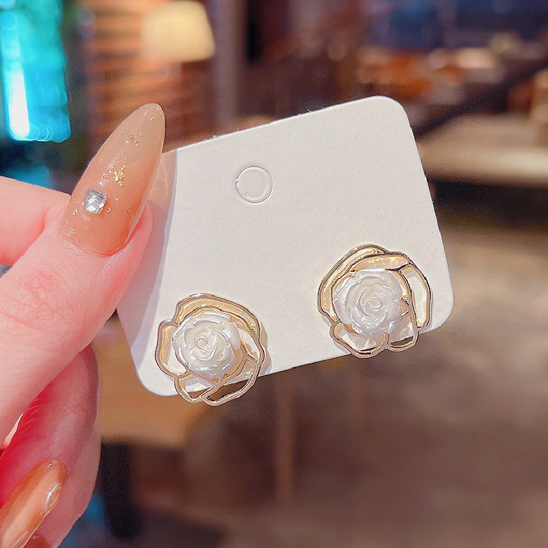 Retro Rose Flower Earrings for Women