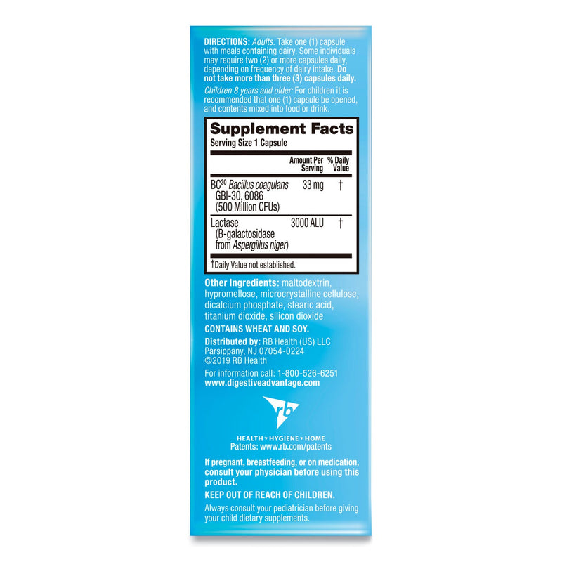 Digestive Advantage Probiotic Lactose Defense Capsule, 32 Count