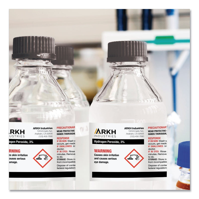 Avery UltraDuty GHS Chemical Waterproof and UV Resistant Labels, 2 x 4, White, 10/Sheet, 50 Sheets/Box