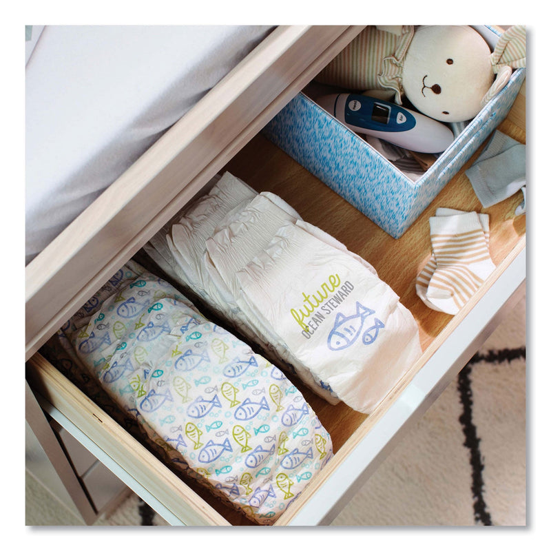 Seventh Generation Free and Clear Baby Diapers, Size 4, 20 lbs to 32 lbs, 25/Pack, 4 Packs/Carton