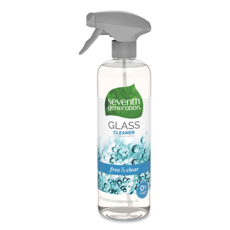 Seventh Generation Natural Glass and Surface Cleaner, Free and Clear/Unscented, 23 oz Trigger Spray Bottle