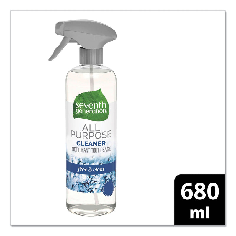 Seventh Generation Natural All-Purpose Cleaner, Free and Clear/Unscented, 23 oz Trigger Spray Bottle