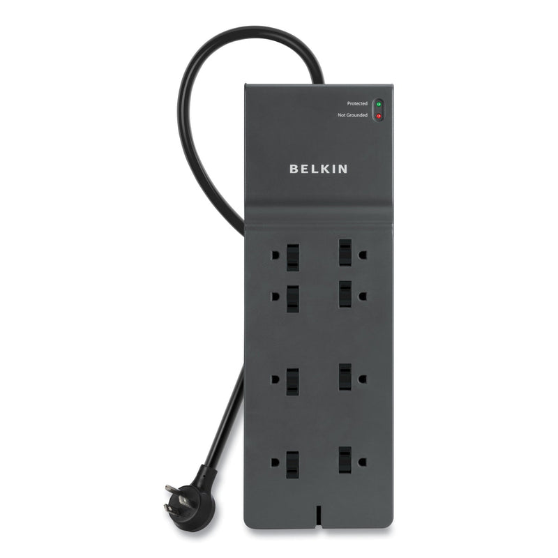 Belkin Home/Office Surge Protector, 8 AC Outlets, 8 ft Cord, 2,500 J, Black