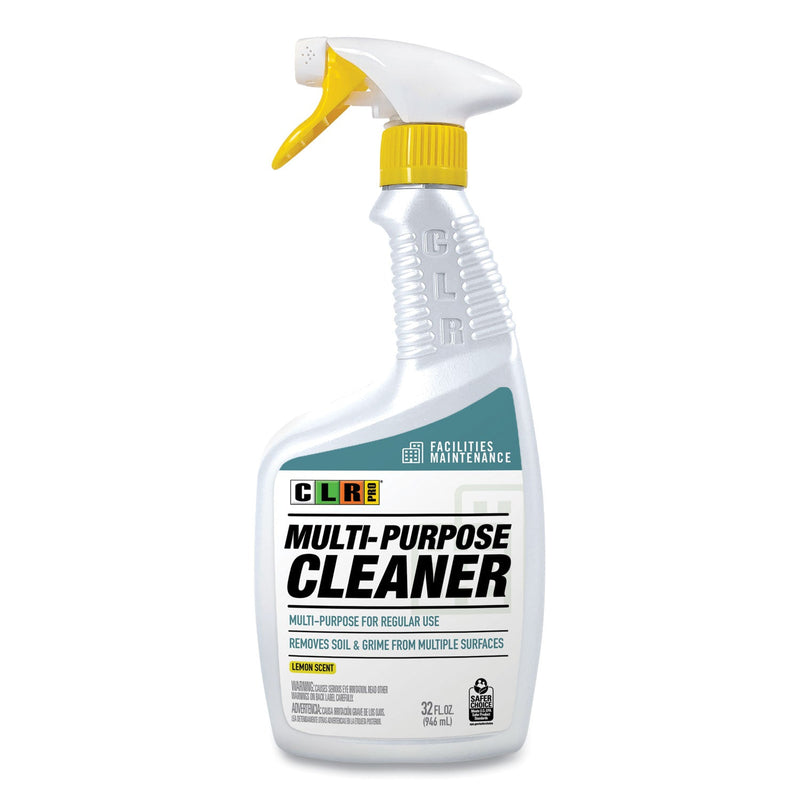 CLR PRO Multi-Purpose Cleaner, Lemon Scent, 32 oz Bottle, 6/Carton