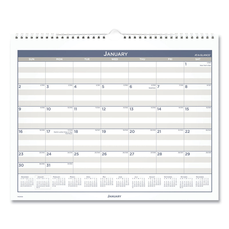 AT-A-GLANCE Multi Schedule Wall Calendar, 15 x 12, White/Gray Sheets, 12-Month (Jan to Dec): 2023