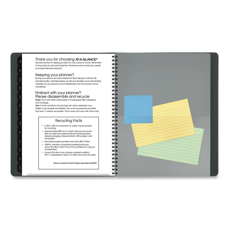 AT-A-GLANCE Contemporary Weekly/Monthly Planner, 11 x 8.25, Forest Green Cover, 12-Month (Jan to Dec): 2023