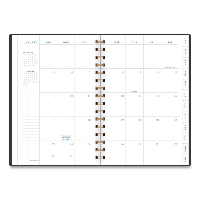 AT-A-GLANCE Signature Lite Weekly/Monthly Planner, 8.5 x 5.75, Maroon Cover, 12-Month (Jan to Dec): 2023