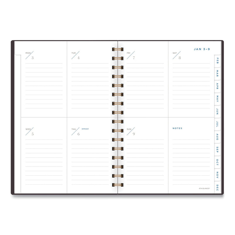 AT-A-GLANCE Signature Lite Weekly/Monthly Planner, 8.5 x 5.75, Maroon Cover, 12-Month (Jan to Dec): 2023