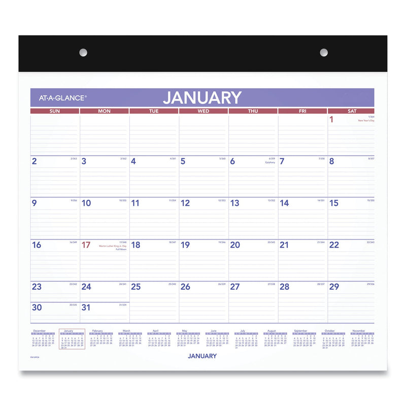 AT-A-GLANCE Repositionable Wall Calendar, 15 x 12, White/Blue/Red Sheets, 12-Month (Jan to Dec): 2023