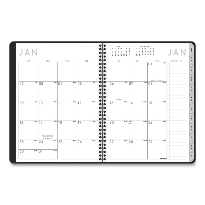 AT-A-GLANCE Contemporary Lite Weekly/Monthly Planner, 11 x 8.25, Black Cover, 12-Month (Jan to Dec): 2023