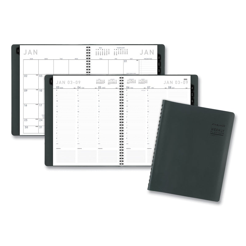 AT-A-GLANCE Contemporary Weekly/Monthly Planner, 11 x 8.25, Forest Green Cover, 12-Month (Jan to Dec): 2023