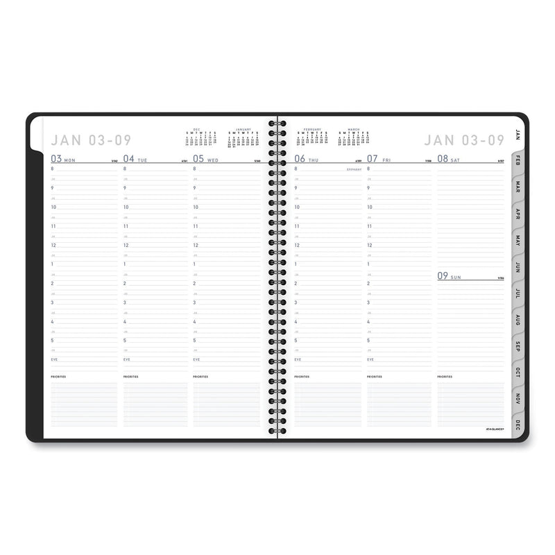 AT-A-GLANCE Contemporary Lite Weekly/Monthly Planner, 11 x 8.25, Black Cover, 12-Month (Jan to Dec): 2023