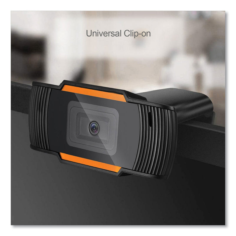 Adesso CyberTrack H2 480P Webcam with Microphone 300K, 1280 pixels x 720 pixels, 0.3 Mpixels, Black