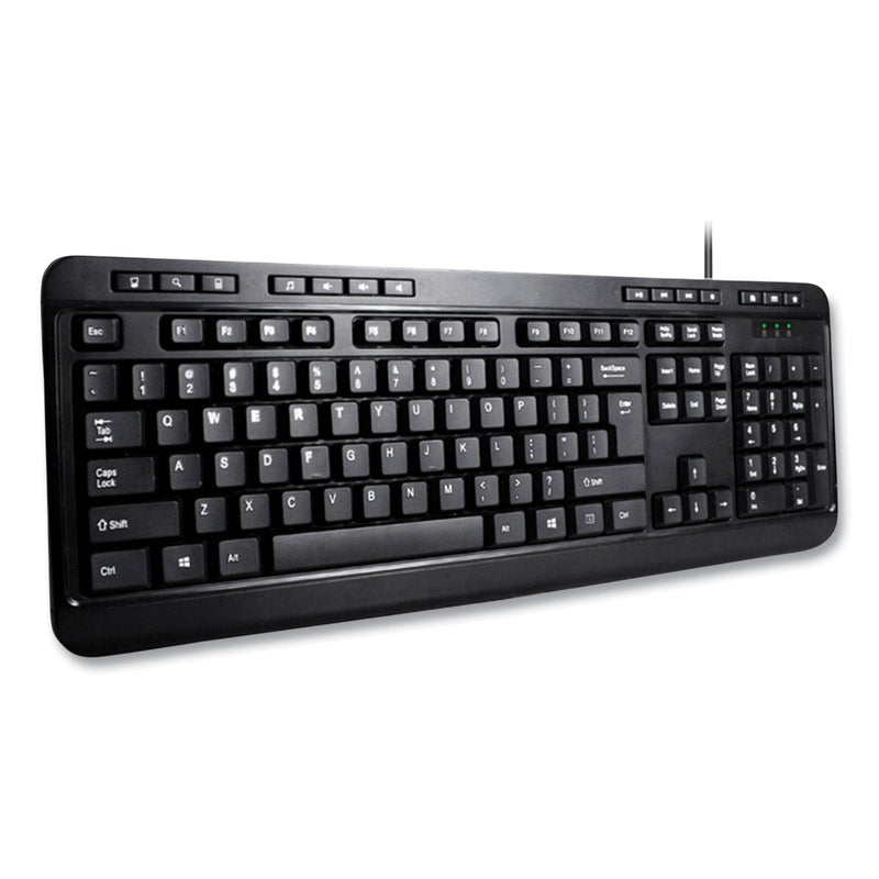 Adesso AKB132UB 118-Key MM Desktop USB Keyboard, Black