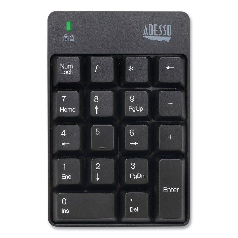 Adesso WKB6010UB Wireless 18-Key Numeric USB Keypad, Black