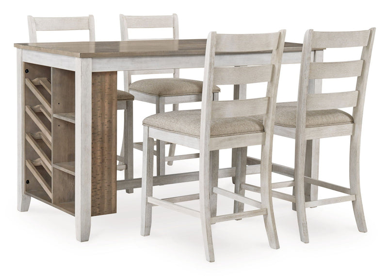 Skempton - Rectangular Counter Table With Storage - White