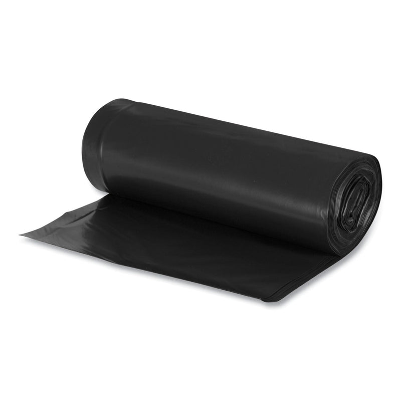 Earthsense Linear Low Density Recycled Can Liners, 60 gal, 1.25 mil, 38" x 58", Black, 100/Carton