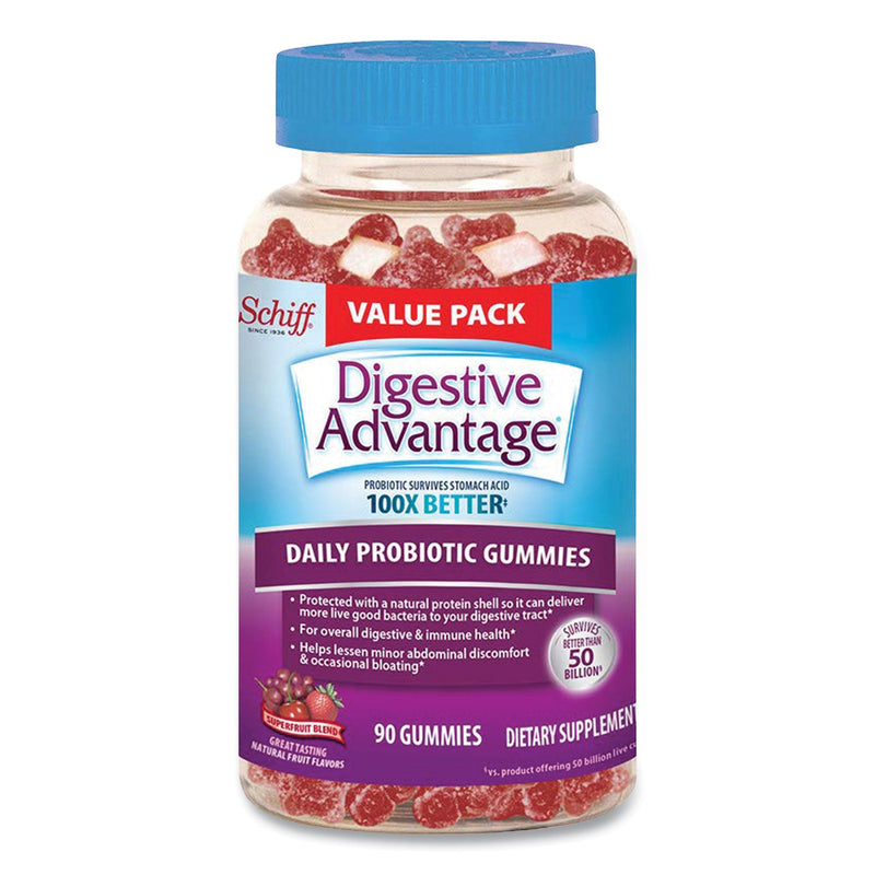 Digestive Advantage Probiotic Gummies, Superfruit Blend, 90 Count