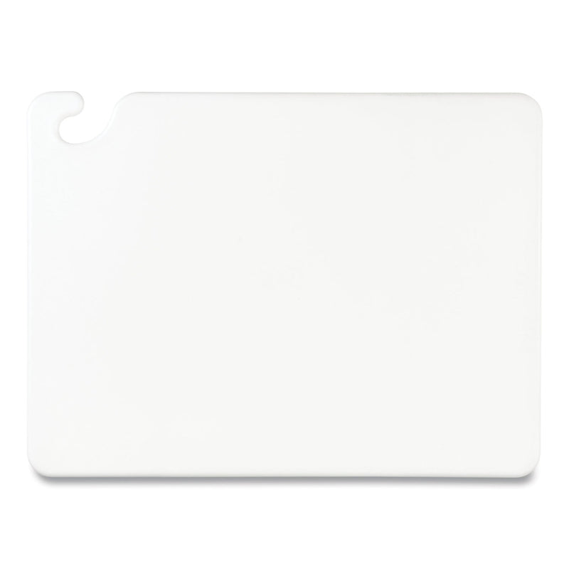 San Jamar Cut-N-Carry Color Cutting Boards, Plastic, 20 x 15 x 0.5, White