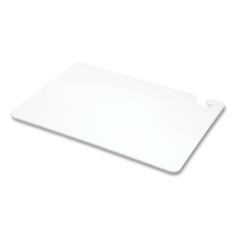 San Jamar Cut-N-Carry Color Cutting Boards, Plastic, 20 x 15 x 0.5, White