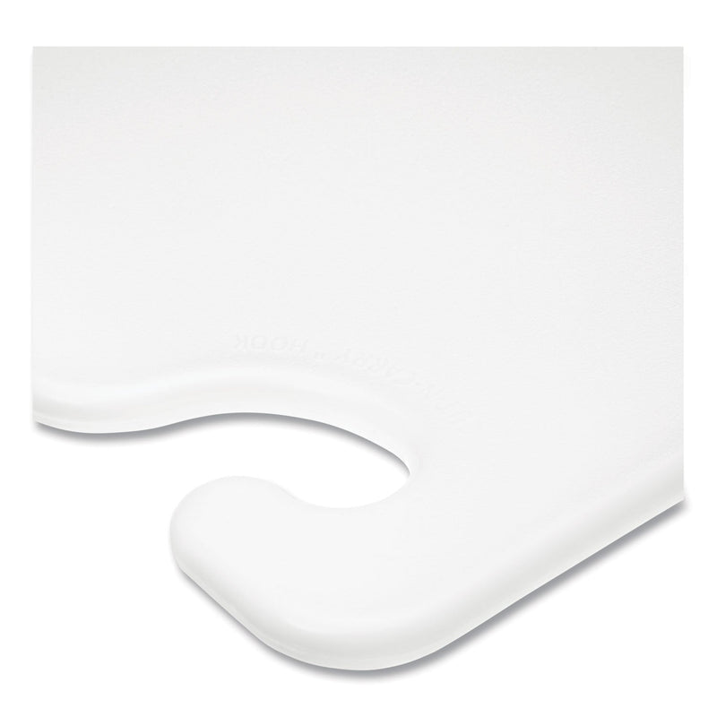 San Jamar Cut-N-Carry Color Cutting Boards, Plastic, 20 x 15 x 0.5, White