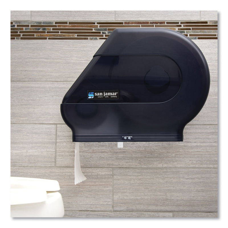 San Jamar Quantum 12"-13" JBT Dispenser, Classic, 22 x 5.88 x 16.5, Transparent Black Pearl