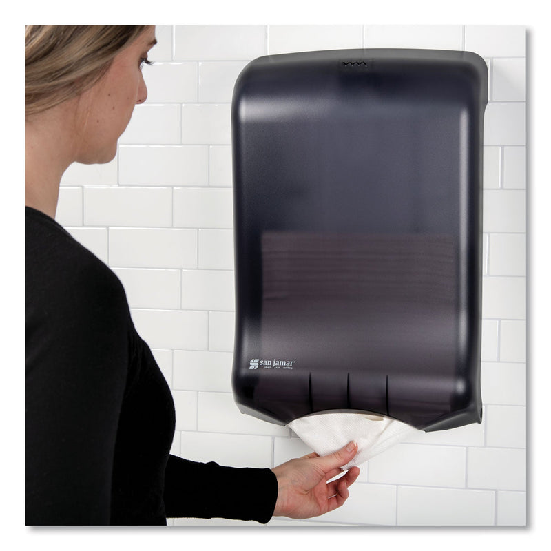 San Jamar Ultrafold Multifold/C-Fold Towel Dispenser, Classic, 11.75 x 6.25 x 18, Black Pearl