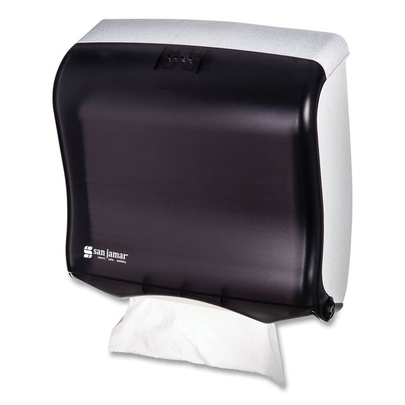 San Jamar Ultrafold Fusion C-Fold and Multifold Towel Dispenser, 11.5 x 5.5 x 11.5, Black