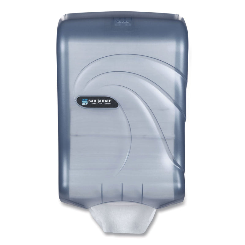 San Jamar Ultrafold Multifold/C-Fold Towel Dispenser, Oceans, 11.75 x 6.25 x 18, Arctic Blue