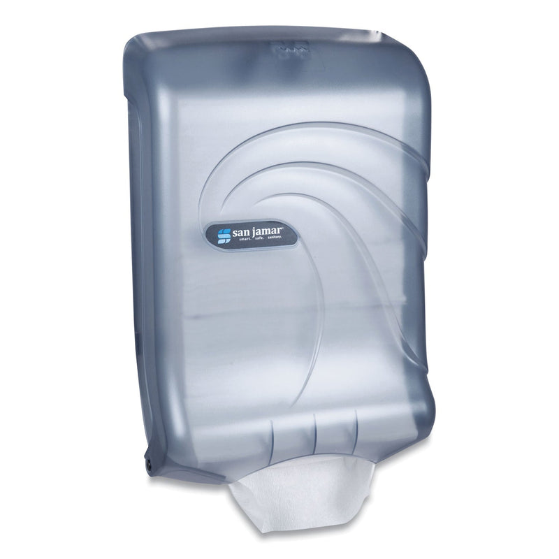 San Jamar Ultrafold Multifold/C-Fold Towel Dispenser, Oceans, 11.75 x 6.25 x 18, Arctic Blue