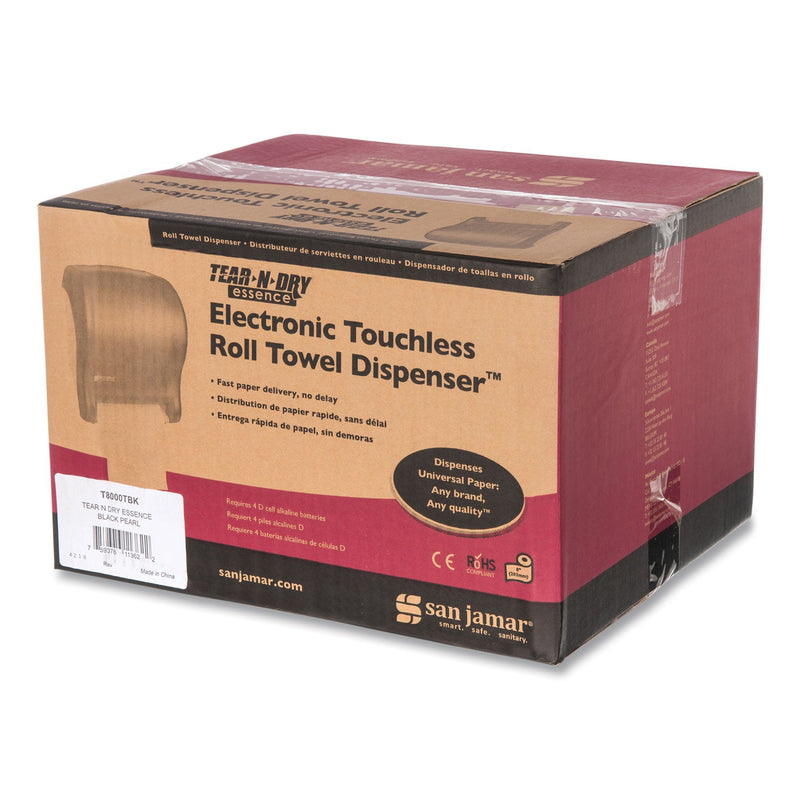 San Jamar Tear-N-Dry Essence Automatic Dispenser, Classic, 11.75 x 9.13 x 14.44, Black Pearl