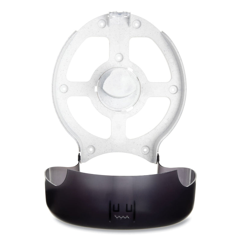 San Jamar Single 12" JBT Bath Tissue Dispenser, Classic, 1 Roll, 12.9 x 5.63 x 14.88, Transparent Black Pearl