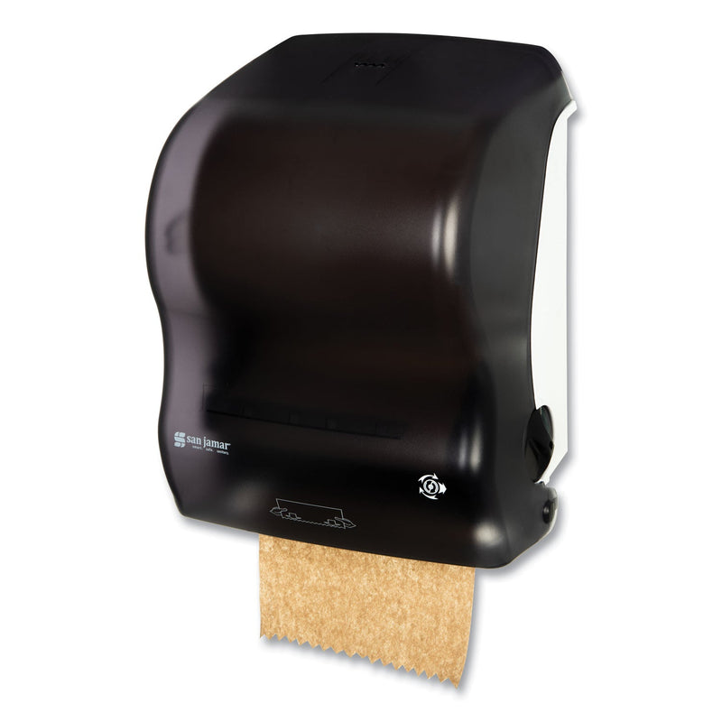 San Jamar Simplicity Mechanical Roll Towel Dispenser, 15.25 x 13 x 10.25, Black