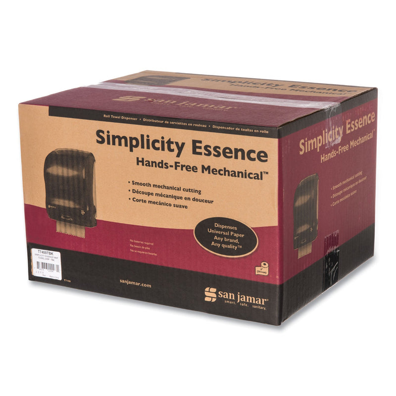 San Jamar Simplicity Mechanical Roll Towel Dispenser, 15.25 x 13 x 10.25, Black