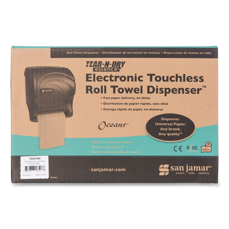 San Jamar Tear-N-Dry Essence Touchless Towel Dispenser, 11.75 x 9.13 x 14.44, Black Pearl