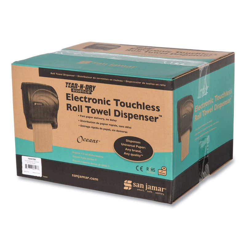 San Jamar Tear-N-Dry Essence Touchless Towel Dispenser, 11.75 x 9.13 x 14.44, Black Pearl