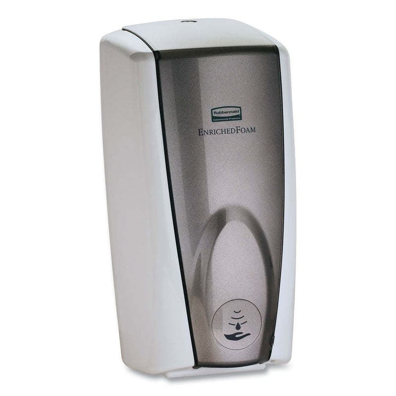 Rubbermaid AutoFoam Touch-Free Dispenser, 1,100 mL, 5.18 x 5.25 x 10.86, White/Gray Pearl