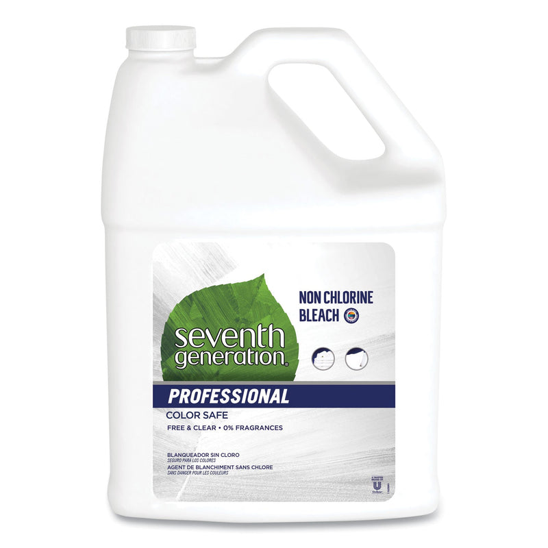 Seventh Generation Non Chlorine Bleach, Free and Clear, 1 gal Bottle, 2/Carton