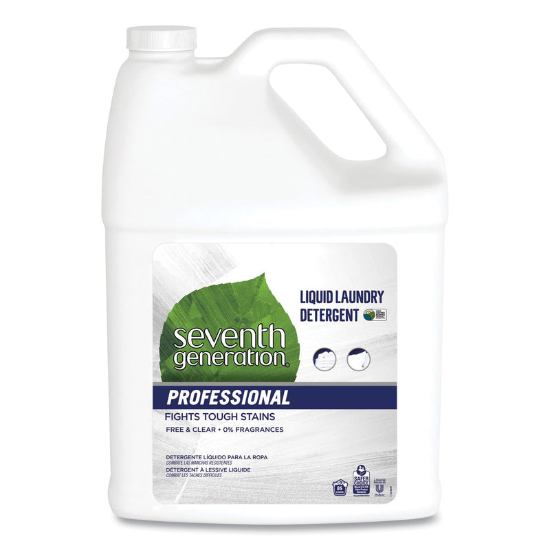 Seventh Generation Liquid Laundry Detergent, Free and Clear Scent, 1 gal Bottle