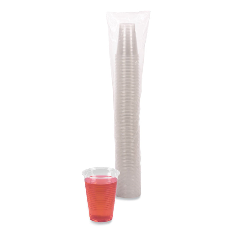 Boardwalk Translucent Plastic Cold Cups, 9 oz, Polypropylene, 100 Cups/Sleeve, 25 Sleeves/Carton