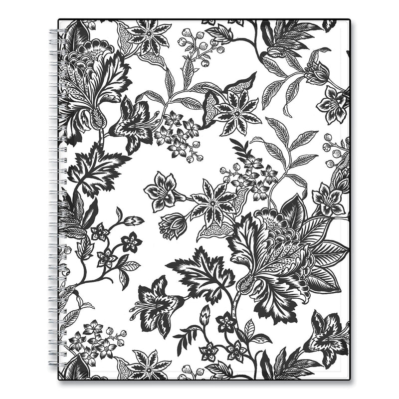 Blue Sky Analeis Create-Your-Own Cover Weekly/Monthly Planner, Floral Artwork, 11 x 8.5, White/Black/Coral, 12-Month (Jan-Dec): 2023