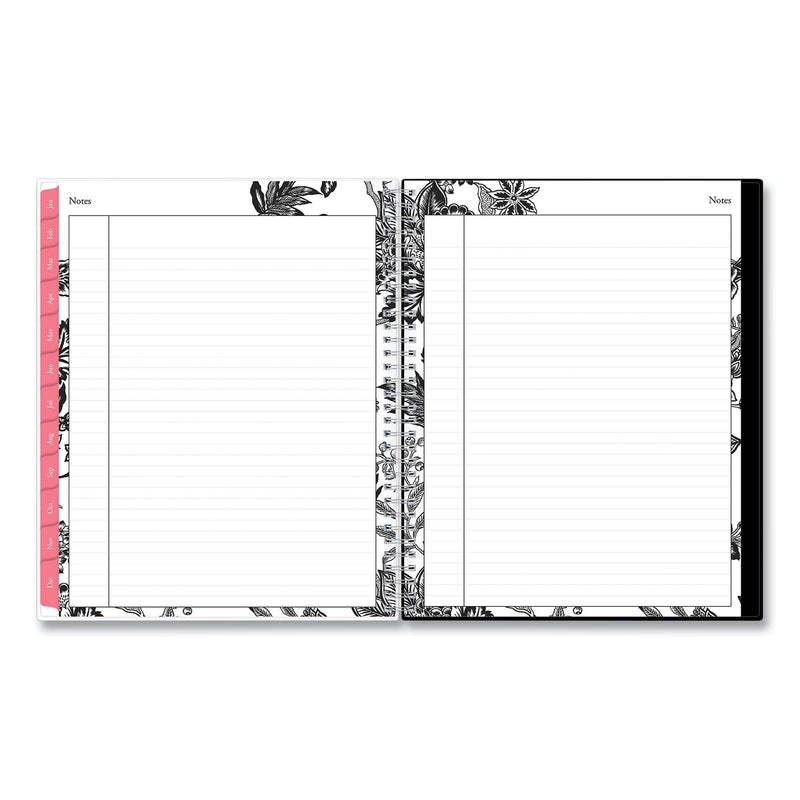 Blue Sky Analeis Create-Your-Own Cover Weekly/Monthly Planner, Floral Artwork, 11 x 8.5, White/Black/Coral, 12-Month (Jan-Dec): 2023