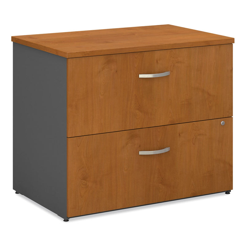 Bush Series C Lateral File, 2 Legal/Letter/A4/A5-Size File Drawers, Natural Cherry/Graphite Gray, 35.75" x 23.38" x 29.88"