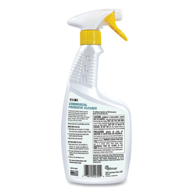 CLR PRO Commercial Probiotic Cleaner, Lemon Scent, 32 oz Spray Bottle, 6/Carton