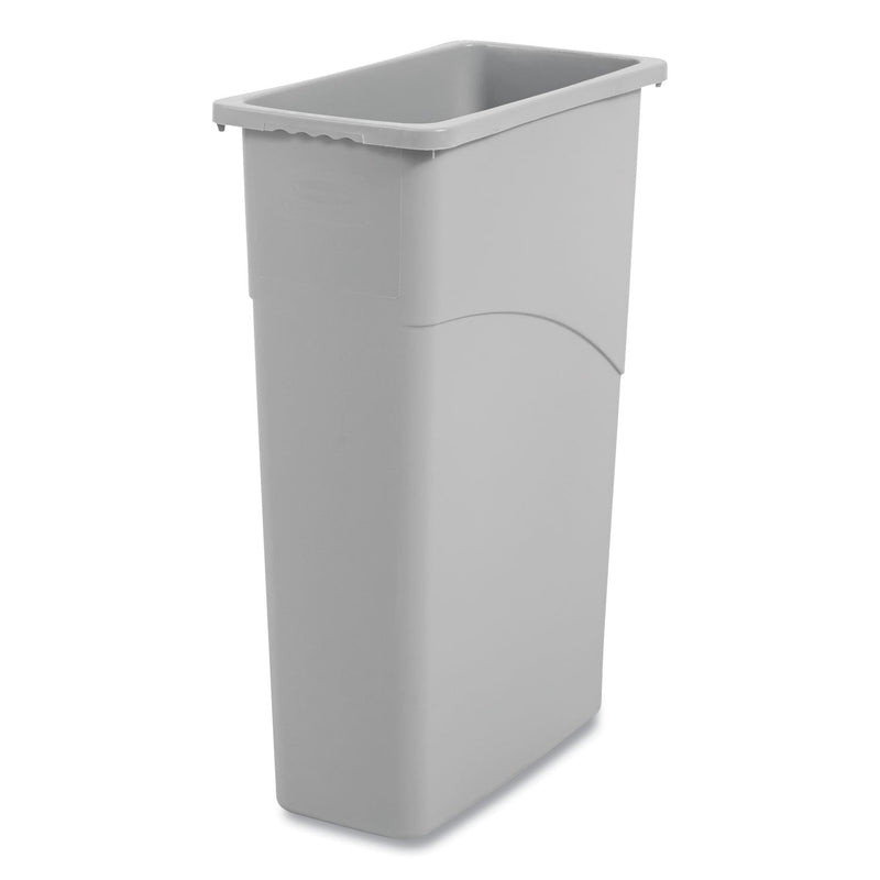 Boardwalk Slim Waste Container, 23 gal, Gray, Plastic