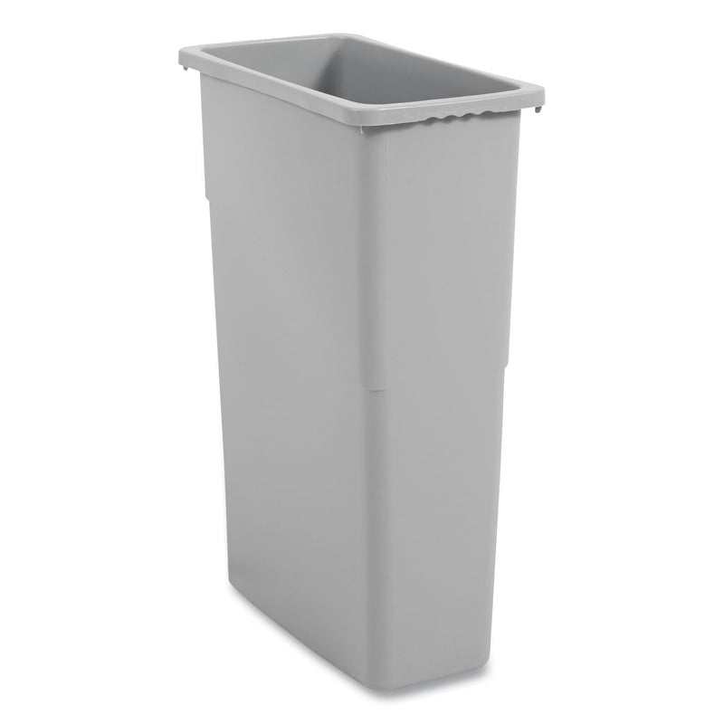 Boardwalk Slim Waste Container, 23 gal, Gray, Plastic