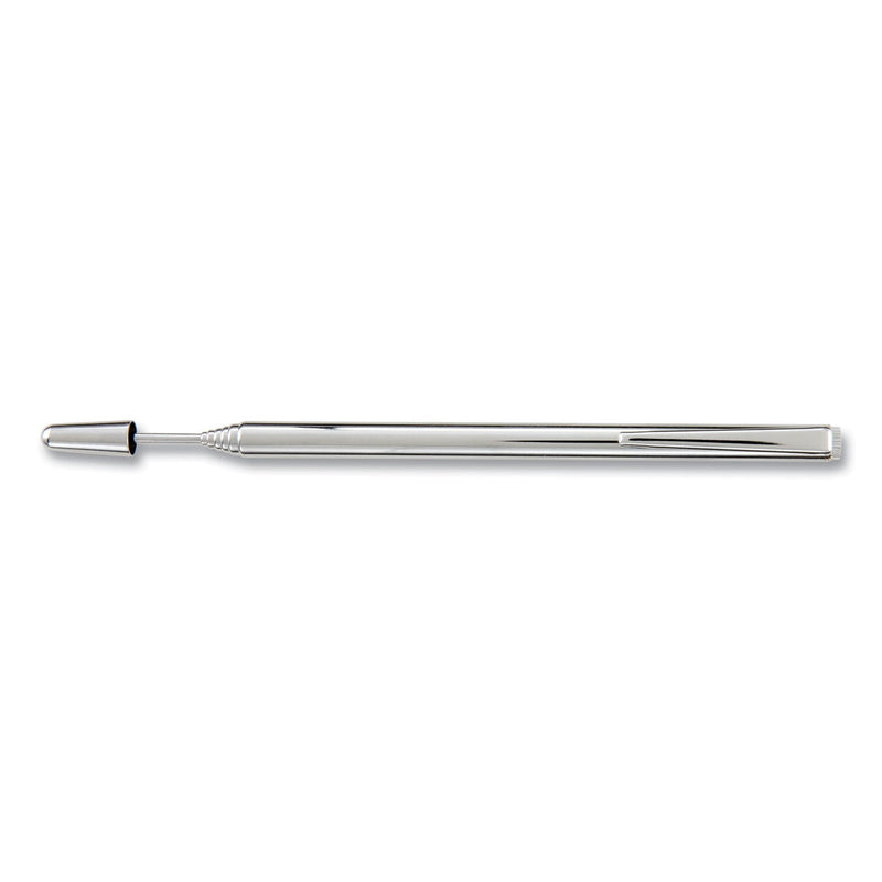 Apollo Slimline Pen-Size Pocket Pointer with Clip, Extends to 24.5", Silver