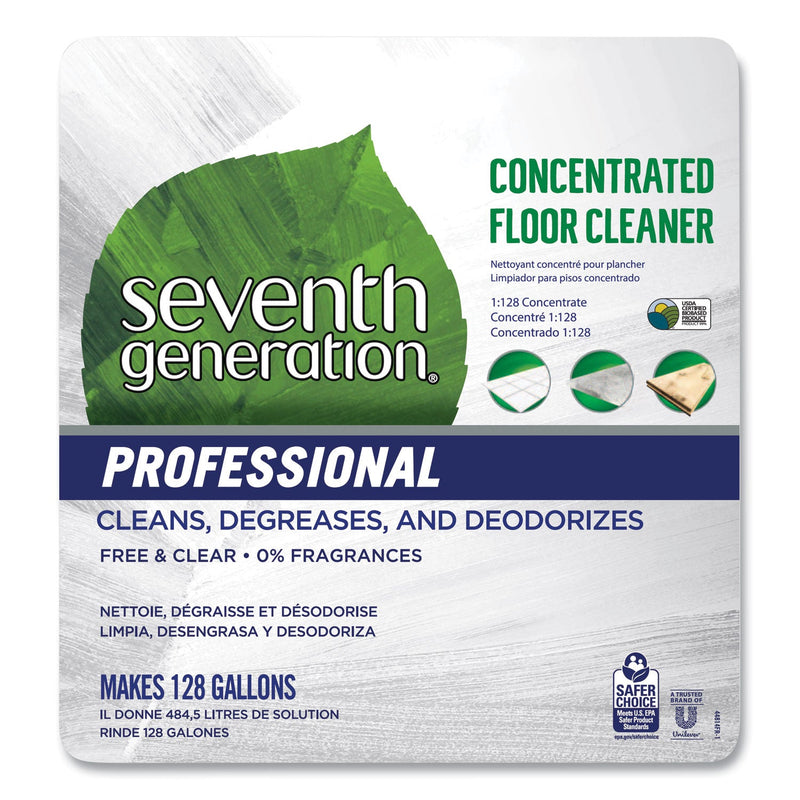 Seventh Generation Concentrated Floor Cleaner, Free and Clear, 1 gal Bottle